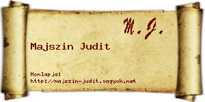 Majszin Judit névjegykártya
